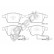Brake pad set, disc brake 23950 00 552 10 Breck
