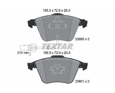 Brake Pad Set, disc brake 2395001 Textar, Image 2