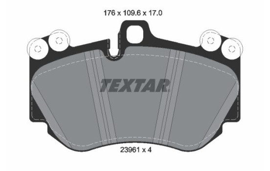 Brake Pad Set, disc brake 2396101 Textar, Image 2