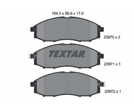 Brake Pad Set, disc brake 2397001 Textar