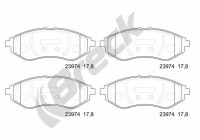 Brake pad set, disc brake 23974 00 702 00 Breck