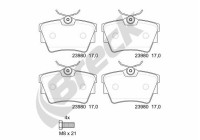 Brake pad set, disc brake 23980 00 703 00 Breck