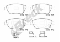 Brake pad set, disc brake 23982 00 702 10 Breck