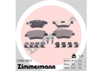 Brake Pad Set, disc brake 23982.180.2 Zimmermann