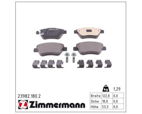 Brake Pad Set, disc brake 23982.180.2 Zimmermann, Image 2