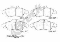 Brake pad set, disc brake 23990 00 703 10 Breck