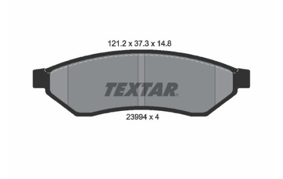 Brake Pad Set, disc brake 2399401 Textar