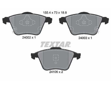 Brake Pad Set, disc brake 2400201 Textar