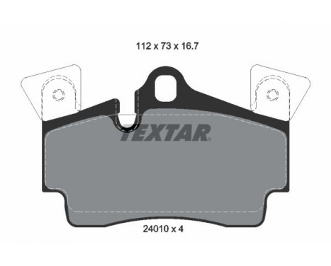 Brake Pad Set, disc brake 2401001 Textar, Image 2