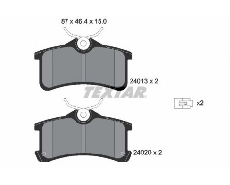 Brake Pad Set, disc brake 2401301 Textar