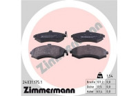 Brake Pad Set, disc brake 24031.175.1 Zimmermann