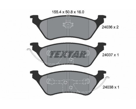 Brake Pad Set, disc brake 2403601 Textar, Image 2