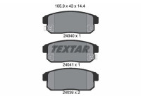 Brake Pad Set, disc brake 2404001 Textar