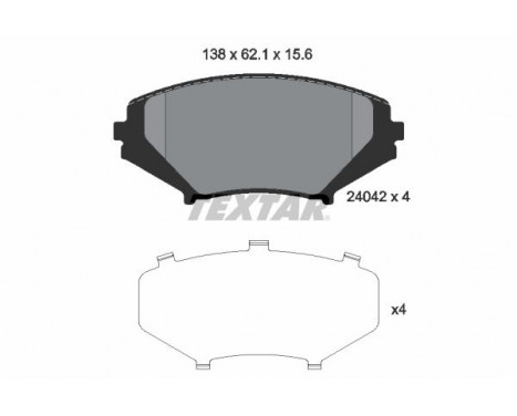 Brake Pad Set, disc brake 2404201 Textar