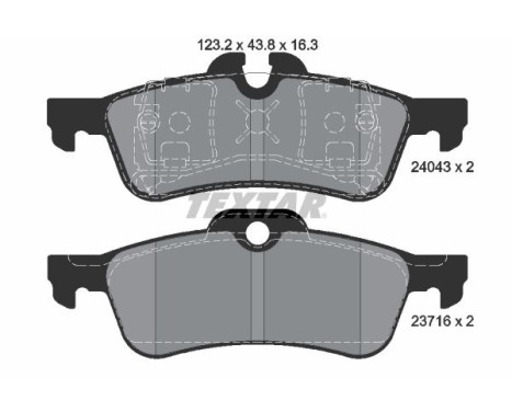 Brake Pad Set, disc brake 2404301 Textar, Image 2