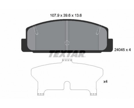 Brake Pad Set, disc brake 2404501 Textar