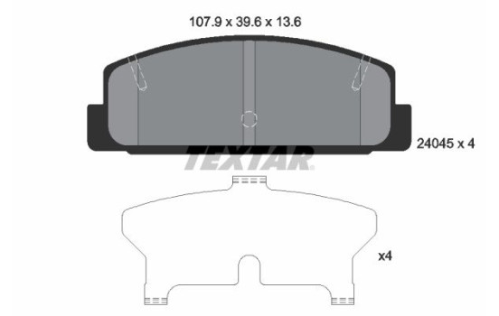 Brake Pad Set, disc brake 2404501 Textar
