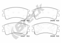 Brake pad set, disc brake 24046 00 701 10 Breck