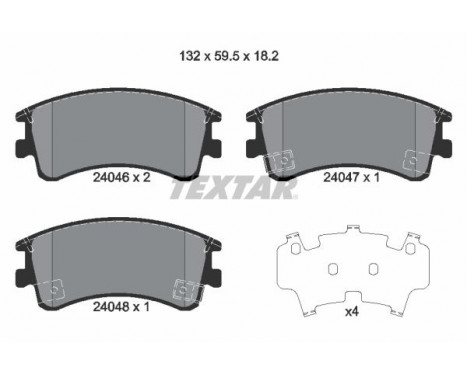 Brake Pad Set, disc brake 2404601 Textar