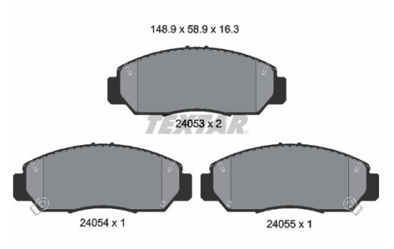 Brake Pad Set, disc brake 2405301 Textar