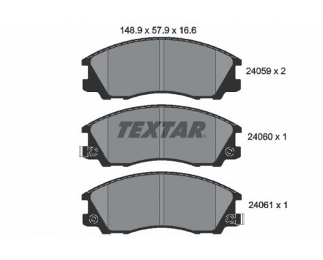 Brake Pad Set, disc brake 2405901 Textar