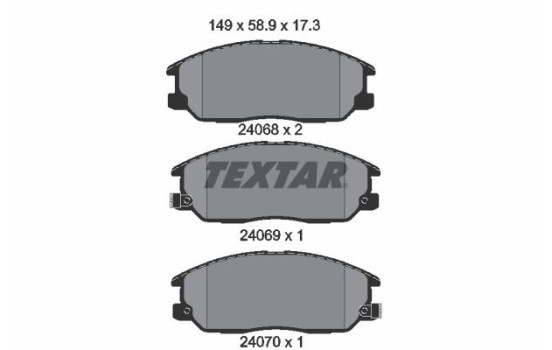 Brake Pad Set, disc brake 2406801 Textar