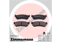Brake Pad Set, disc brake 24071.145.1 Zimmermann