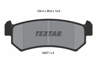 Brake Pad Set, disc brake 2407101 Textar