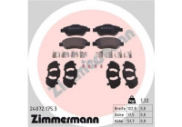 Brake Pad Set, disc brake 24072.175.3 Zimmermann