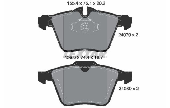 Brake Pad Set, disc brake 2407903 Textar