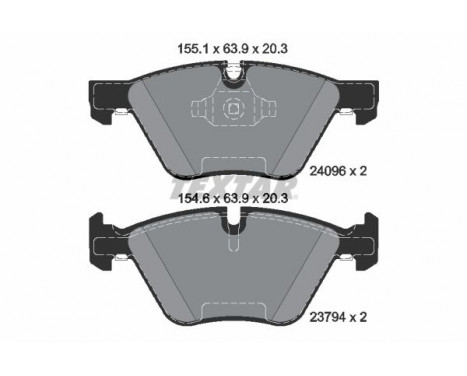 Brake Pad Set, disc brake 2409601 Textar, Image 2