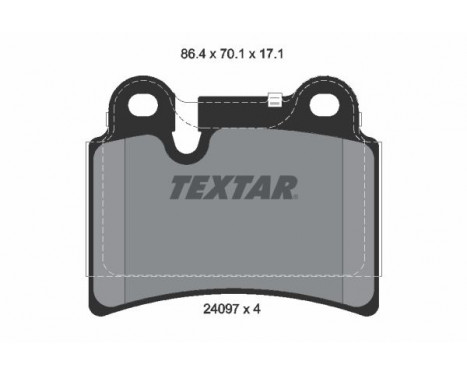 Brake Pad Set, disc brake 2409701 Textar, Image 2