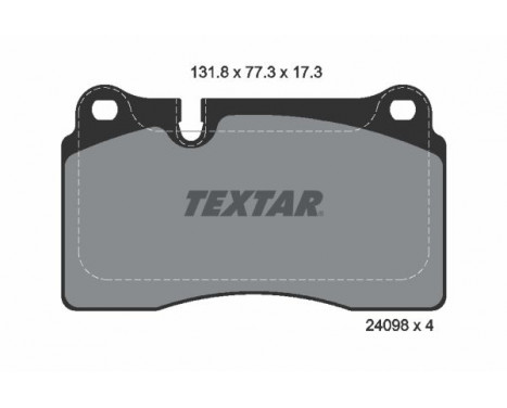 Brake Pad Set, disc brake 2409801 Textar, Image 2