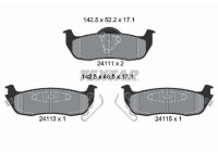 Brake Pad Set, disc brake 2411102 Textar