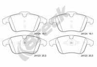 Brake pad set, disc brake 24123 00 701 00 Breck