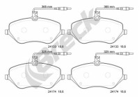 Brake pad set, disc brake 24133 00 701 10 Breck