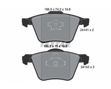 Brake Pad Set, disc brake 2414101 Textar, Image 2