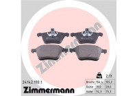 Brake Pad Set, disc brake 24142.190.1 Zimmermann