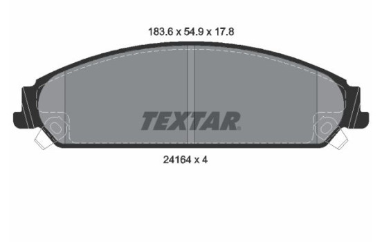 Brake Pad Set, disc brake 2416401 Textar, Image 2