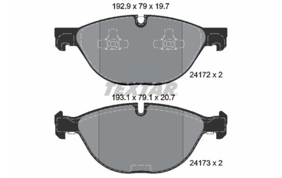 Brake Pad Set, disc brake 2417201 Textar