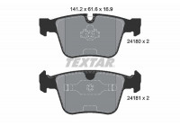 Brake Pad Set, disc brake 2418001 Textar