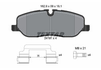 Brake pad set, disc brake 2419181 Textar