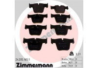 Brake Pad Set, disc brake 24205.165.1 Zimmermann