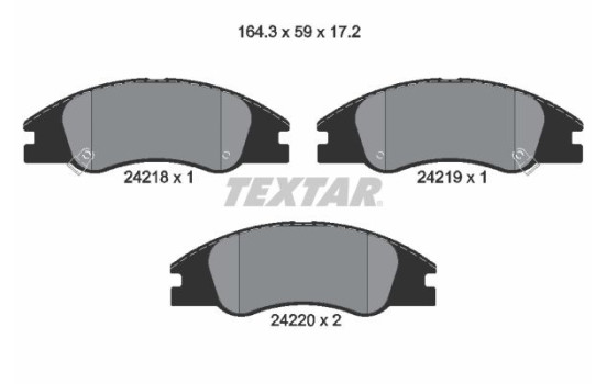 Brake Pad Set, disc brake 2421801 Textar