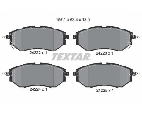 Brake Pad Set, disc brake 2422201 Textar