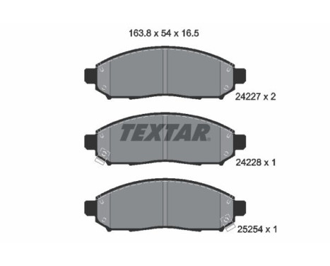 Brake Pad Set, disc brake 2422704 Textar