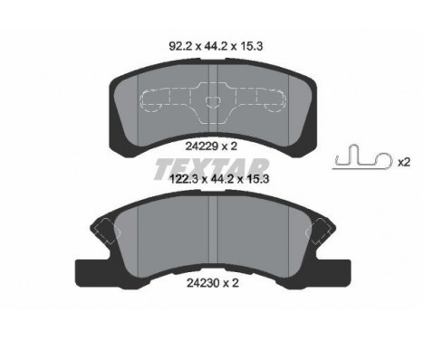 Brake Pad Set, disc brake 2422901 Textar