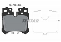 Brake Pad Set, disc brake 2424401 Textar