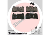 Brake Pad Set, disc brake 24261.180.2 Zimmermann