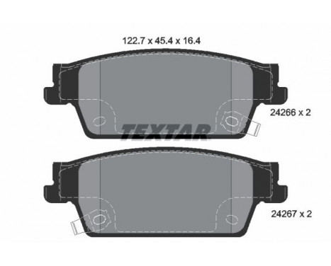 Brake Pad Set, disc brake 2426601 Textar, Image 2
